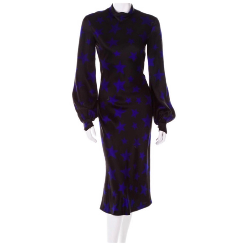 ✨GORGEOUS Authentic Tuleh Runway Star Print Silk Dress